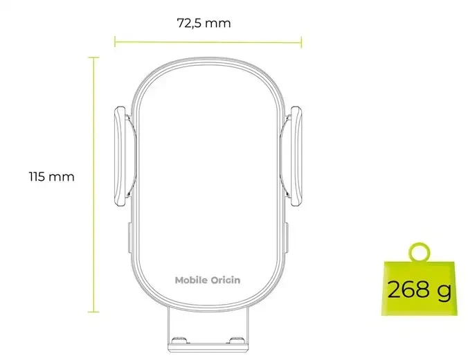 „Mobile Origin“ belaidis automobilio įkroviklis 15 W CA16