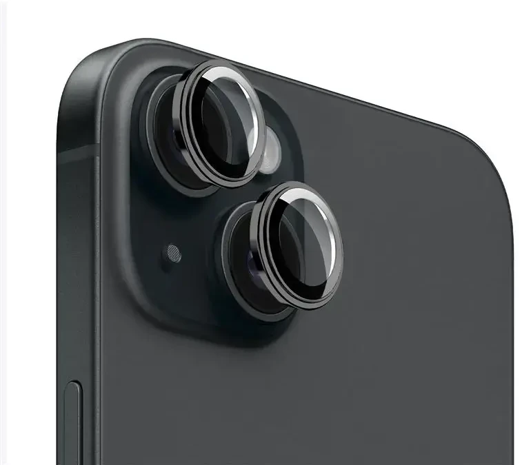 Mobile Origin „Easy Lens“ apsauginiai stikliukai, juodi – „iPhone 15 / 15 Plus“
