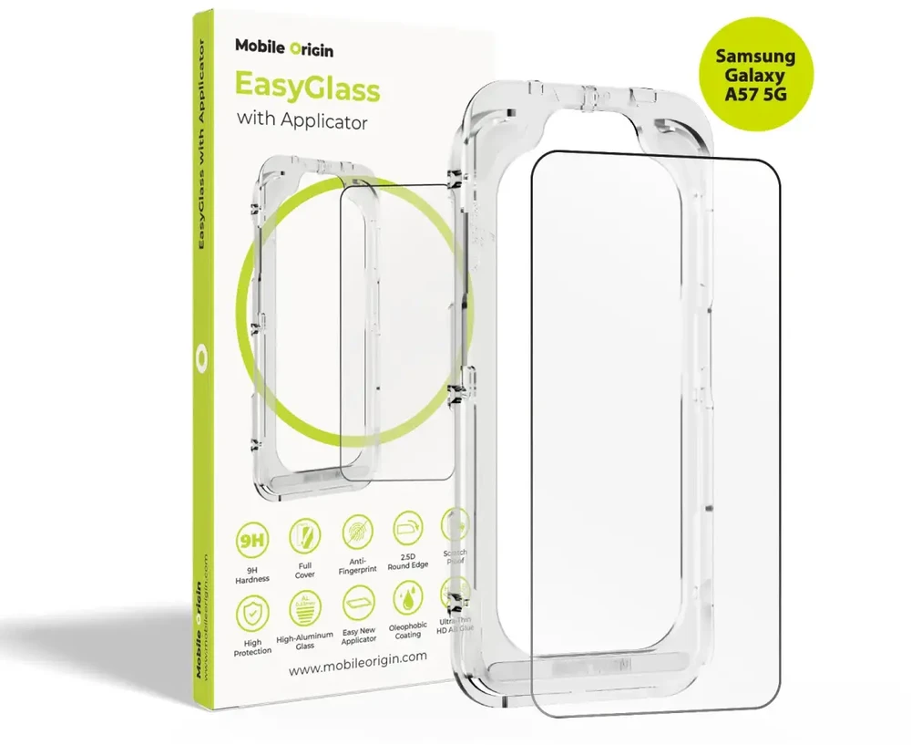 Ekrano stiklo apsaugos Mobile Origin EasyGlass su aplikatoriumi Samsung Galaxy A57 5G
