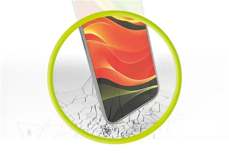 „Mobile Origin Geltona“ ekrano apsauga su paprastu uždėjimu, „iPhone 16“