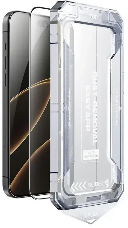 Mobile Origin lengvai uždedamas ekrano apsauginis dėklas, iPhone 17 Pro