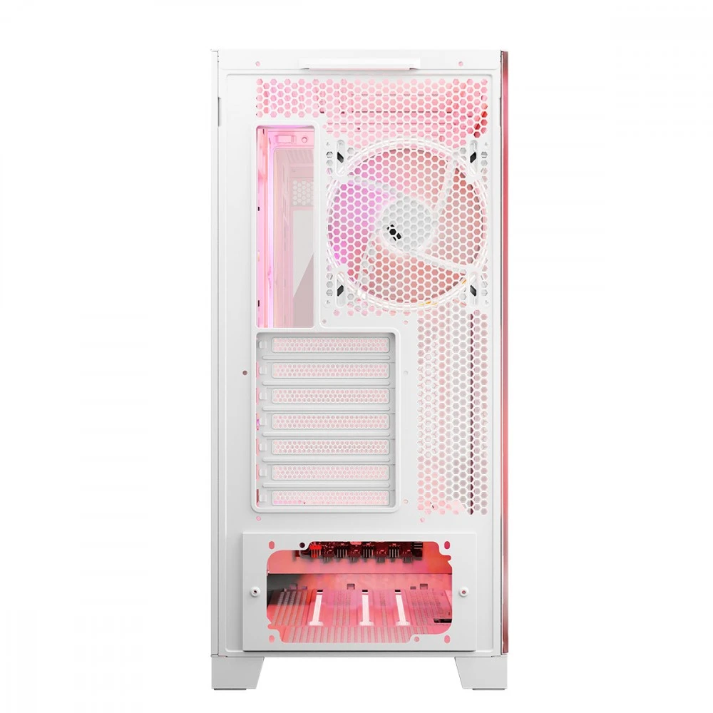 Kompiuterio Korpusas - Modecom Volcano SPACE APEX ARGB MIDI Tower Micro ATX/ATX/ITX Baltas
