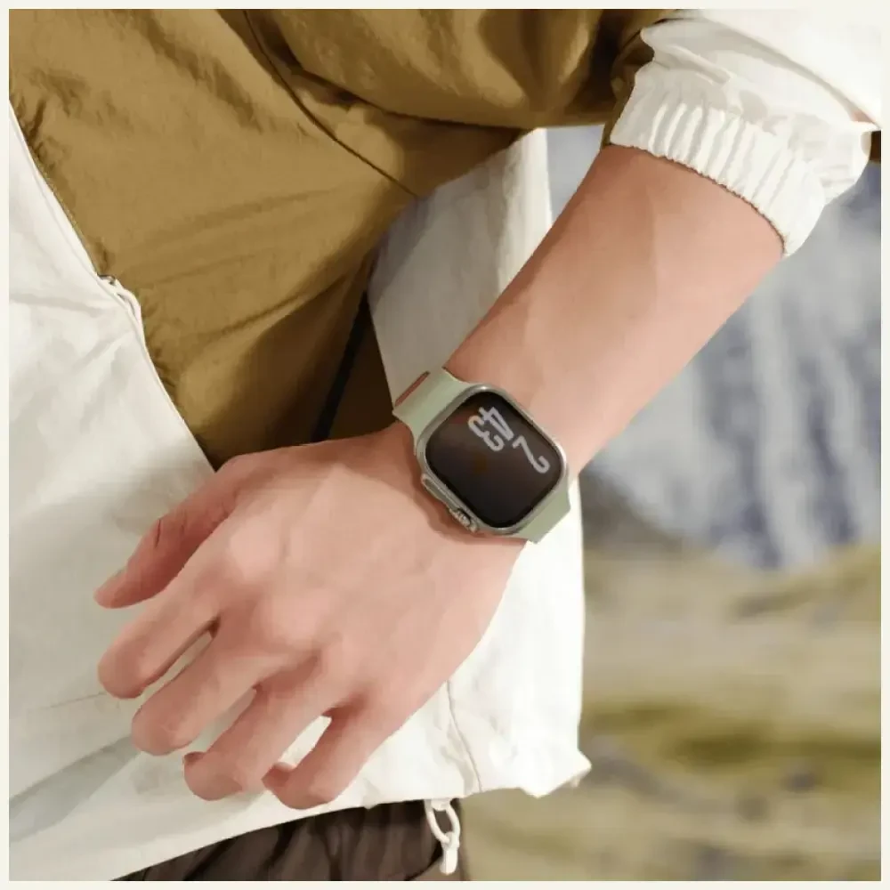 Dirželis Moft Sport do Apple Watch 40/41/42mm khaki žalias - sunrise