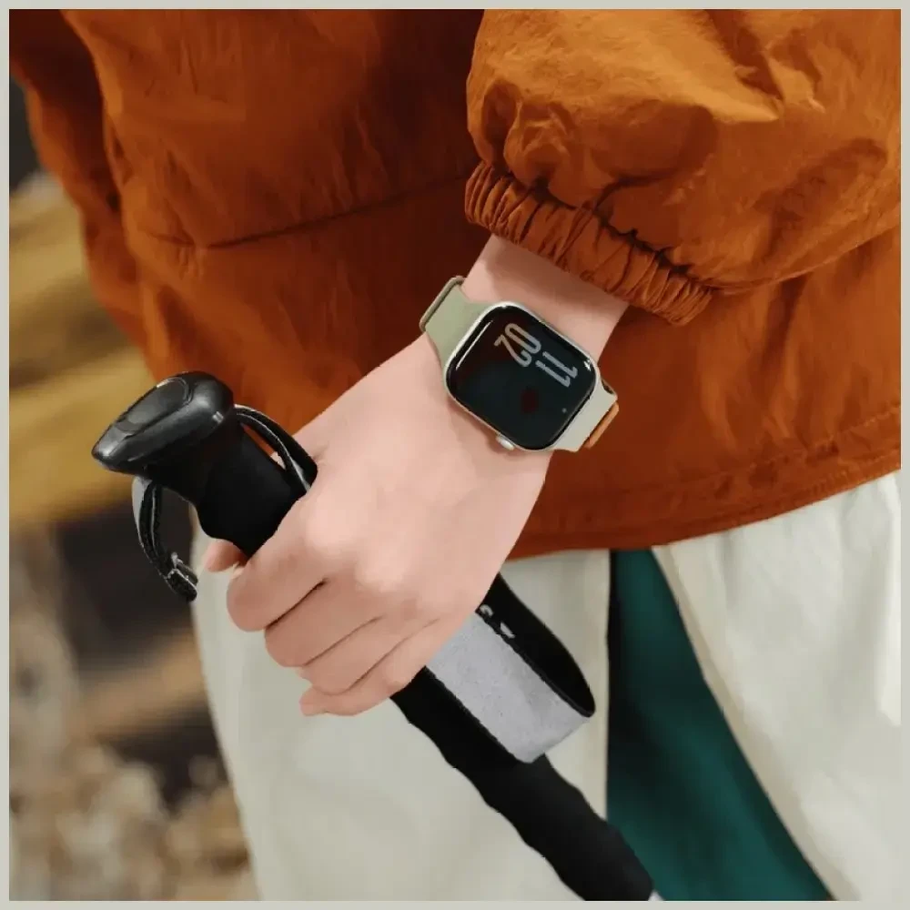Dirželis Moft Sport do Apple Watch 40/41/42mm khaki žalias - sunrise