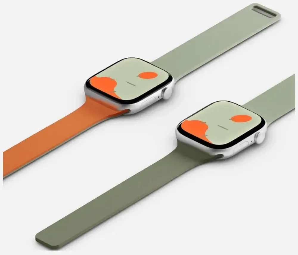 Dirželis Moft Sport do Apple Watch 40/41/42mm khaki žalias - sunrise