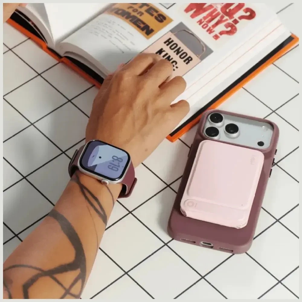 Dirželis Moft Sport do Apple Watch 44/45/46/49mm blueberry - peony