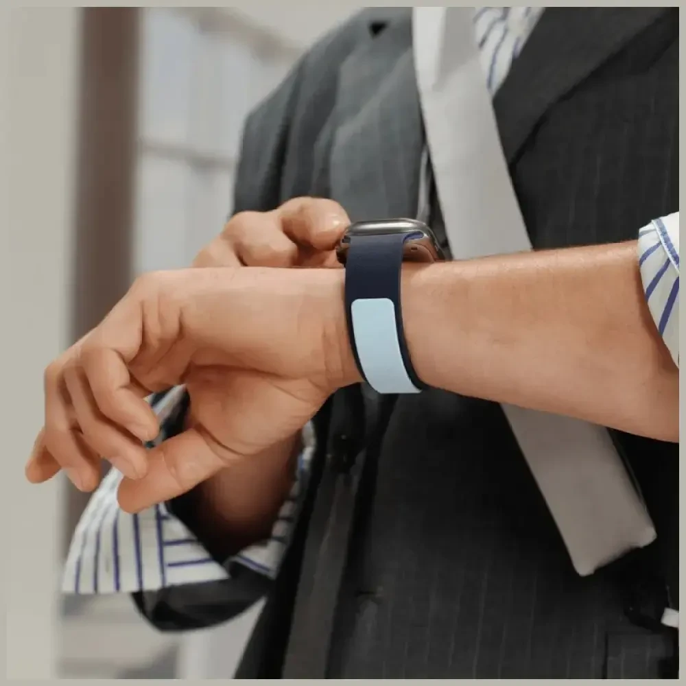 Dirželis Moft Sport do Apple Watch 44/45/46/49mm tamsiai mėlyna - smoothing mist