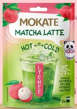 Žaliosios arbatos gėrimas MOKATE Matcha latte ličio skonio 40g