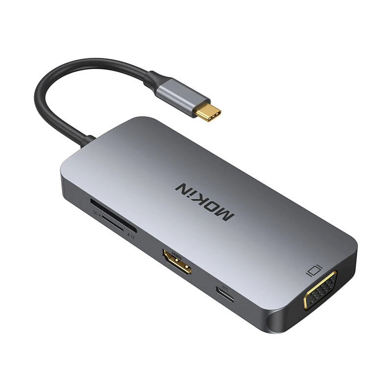 MOKiN 8in1 adapteris su HDMI ir VGA jungtimis