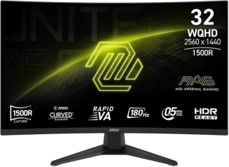 MSI MAG 321CQF E18 computer monitorius 80 cm (31.5") 2560 x 1440 pikselių Wide Quad HD Juodas