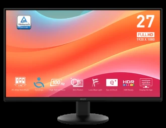 Monitorius MSI PRO MP272L 27" | Matinis | IPS | 1920x1080 | 16:9 | 100 Hz | 1 ms | Juodas
