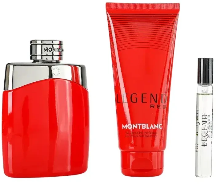 Mont Blanc Montblanc Legend Raudona Eau De Perfume Purškiklis, 100 ml Set 3 Pieces
