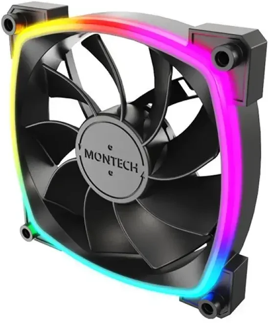 Montech RX120 ARGB PWM Reverse ventiliatorius (RX120 PWM Juoda 3 vnt. rinkinys)