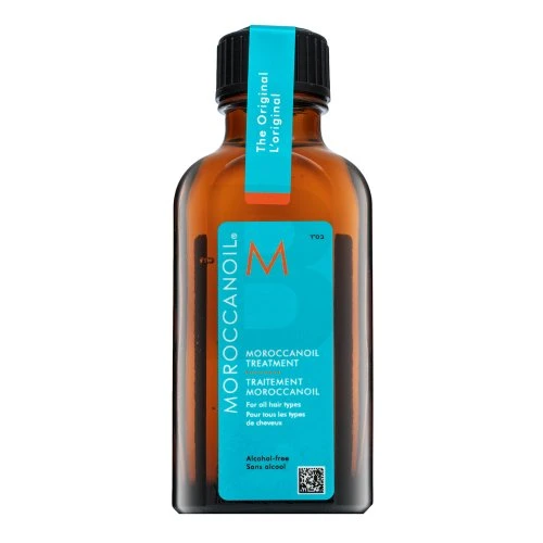 Moroccanoil plaukų aliejus tamsaus stiklo buteliuke