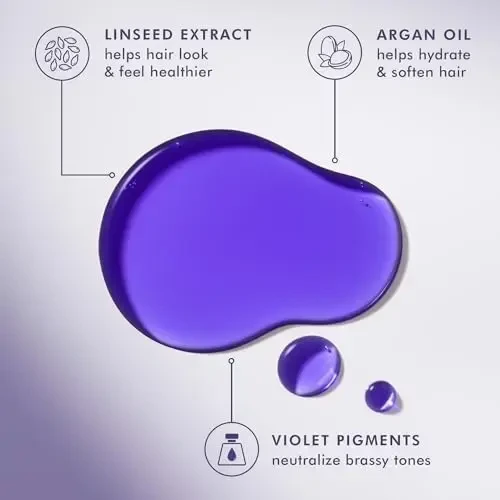 Moroccanoil Treatment Violetinė maitinamasis aliejus šviesiems ir žiliems plaukams, 25 ml