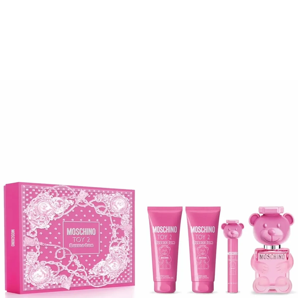 Kvepalų rinkinys moterims Moschino Toy 2 Bubble Gum (EDT, 100 ml + dušo želė, 100 ml + kūno losjonas, 100 ml + EDT, 10 ml)