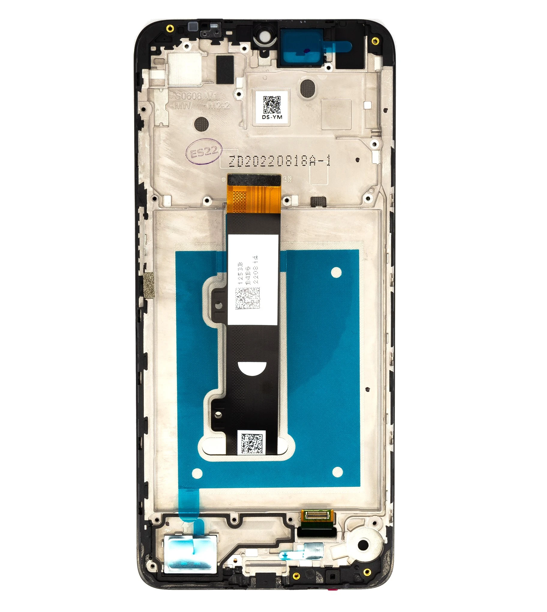 Dėklas Motorola E22 LCD Ekranas + jutiklinis blokas + priekinis dangtelis (servisų paketas)