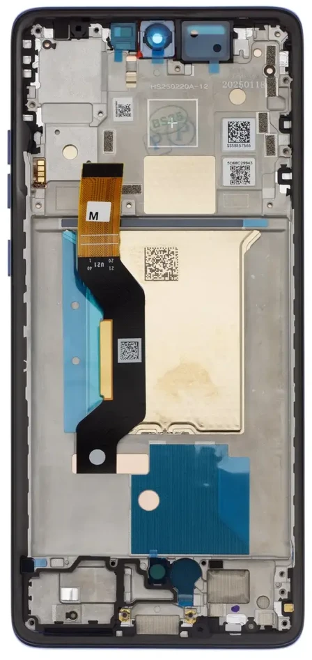 Motorola Edge 60 LCD ekranas + lietimui jautrus skydelis + priekinis dangtelis, Gibraltaro jūra (pakeitimo paketas)