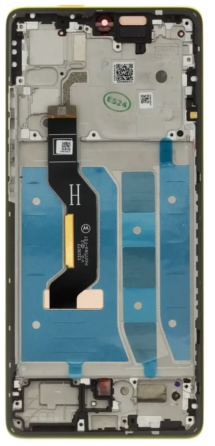Motorola G85 LCD Ekranas + Touch Unit + Front Cover Olive Žalias (Service Pack)