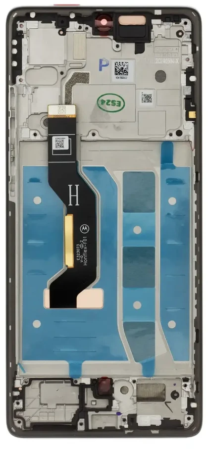 „Motorola G85“ skystųjų kristalų ekranas + jutiklinis blokas + priekinis dangtelis pilkas (servisų paketas)