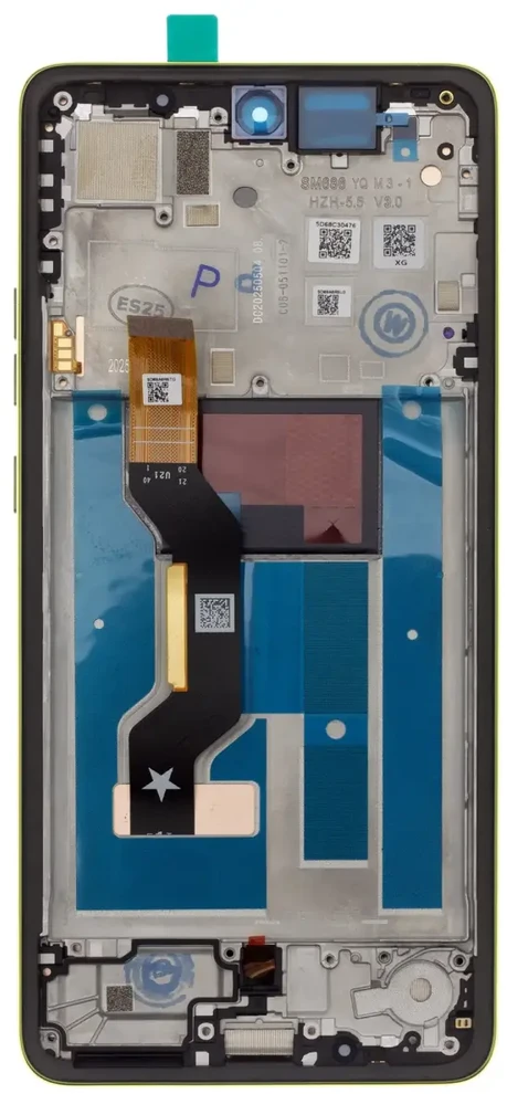 Motorola G86 LCD Ekranas + Touch Unit + Front Cover Žalias (Golden Cypress) (Service Pack)