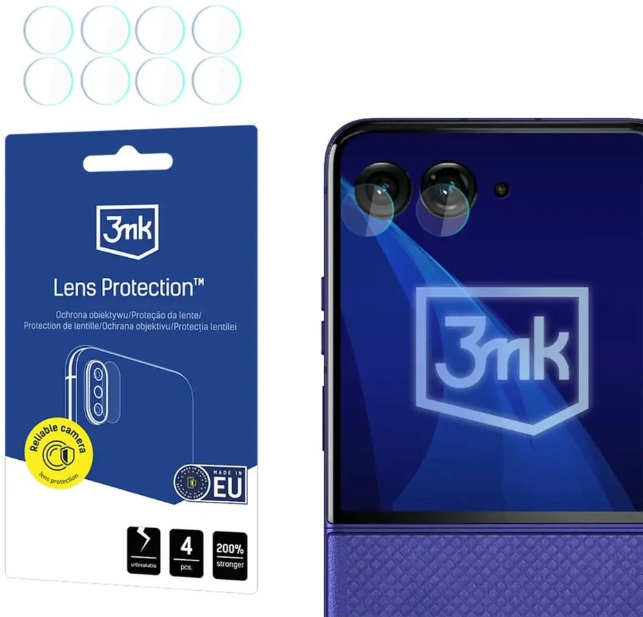 3Mk apsauga 3mk Lens Protection™ hibridinio fotoaparato objektyvo stiklas, skirtas „Motorola Razr 70“