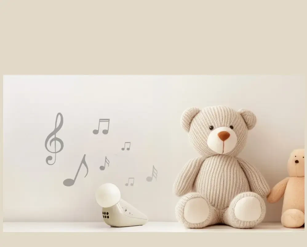 Naktinė lemputė su raminančiais garsais Motorola S1 Light and Sound Soother balta