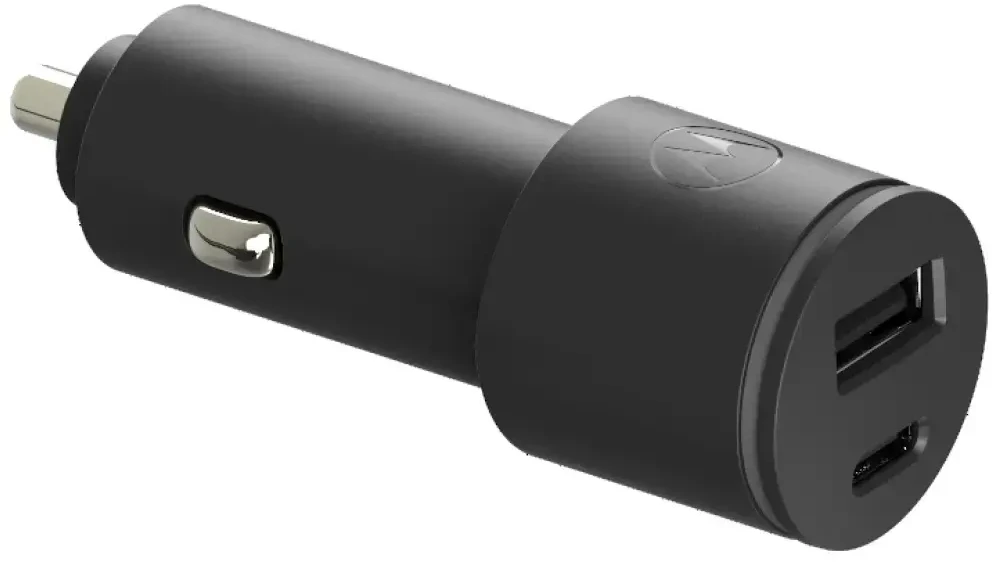 Automobilinis įkroviklis Motorola TurboPower 45W Dual USB-A/USB-C with cable USB-C 1m juodas
