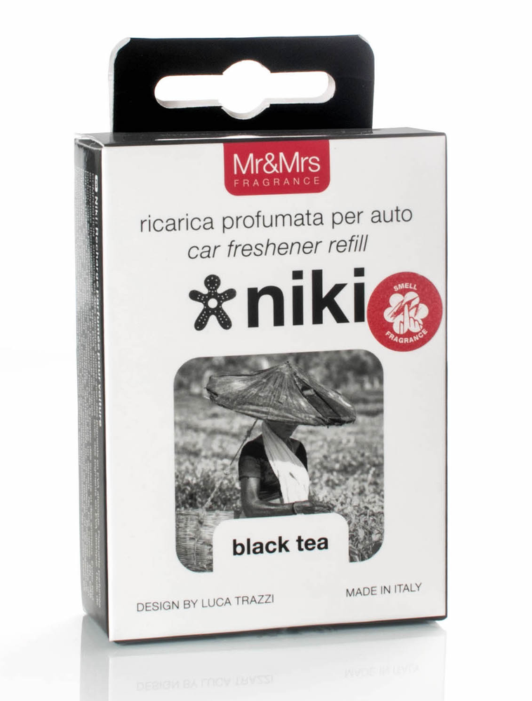 Mr&Mrs Fragrance Mr&Mrs NIKI Juodas TEA papildymas automobilių kvapui, citrusiniai vaisiai