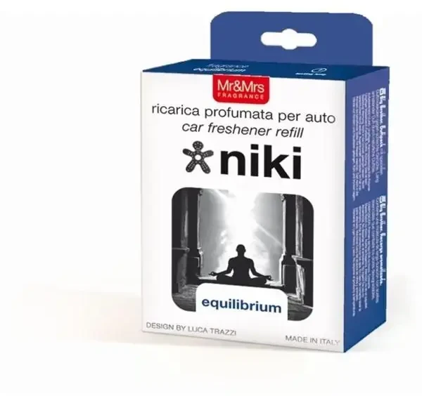 Mr&Mrs Fragrance „Mr&Mrs Niki“ automobilio oro gaiviklio papildymas JRNIKIBX010V00 Automobilio kvapo papildymas, „Equilibrium“, „Juodas“