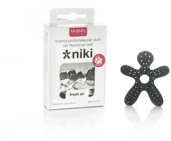 Mr&Mrs Fragrance Niki Freshener Refill Fresh Air automobilio kvapo papildymas, 1 vnt.
