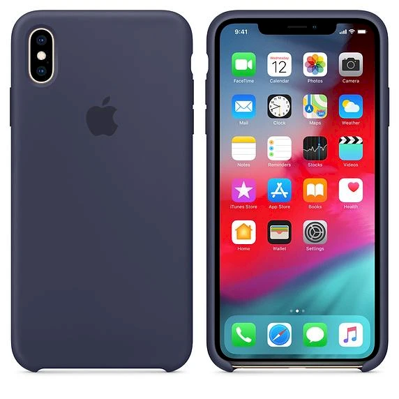 Apple iPhone XS Max Silikoninis dėklas - Vidurnakčio mėlynas
