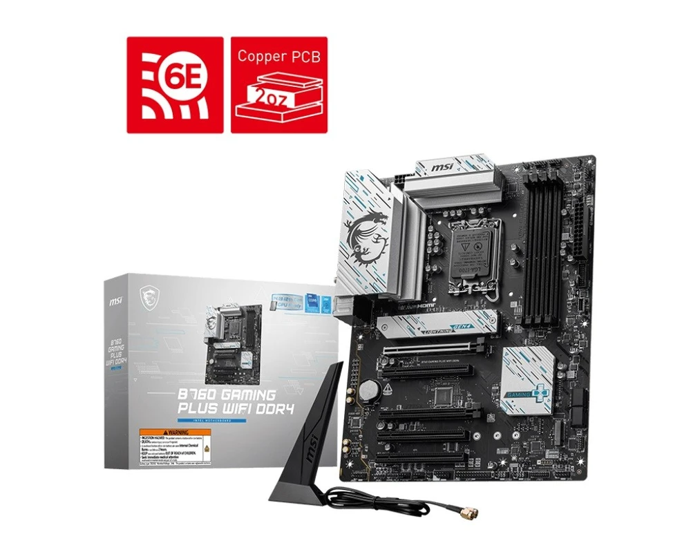 MSI B760 GAMING PLUS WIFI DDR4 | Procesorių šeima Intel | Procesoriaus lizdas LGA1700 | DDR4 | Palaikomos standžiojo disko sąsajos SATA, M.2 | SATA jungčių skaičius 4