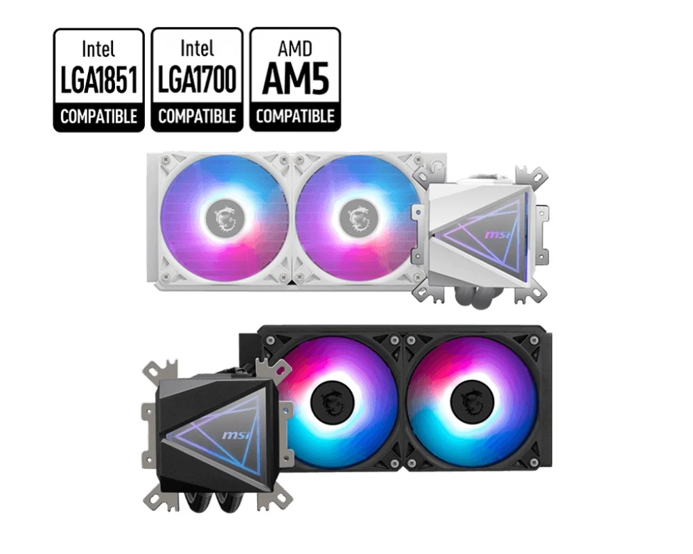 MSI MAG CORELIQUID I240 juoda ir balta versijos