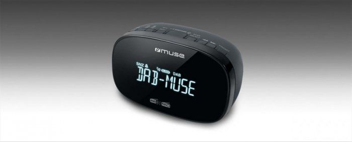 Muse Mūza | DAB+/FM dvigubas žadintuvo radijas | M-150 CDB | Signalizacijos funkcija | AUX in | Juodas