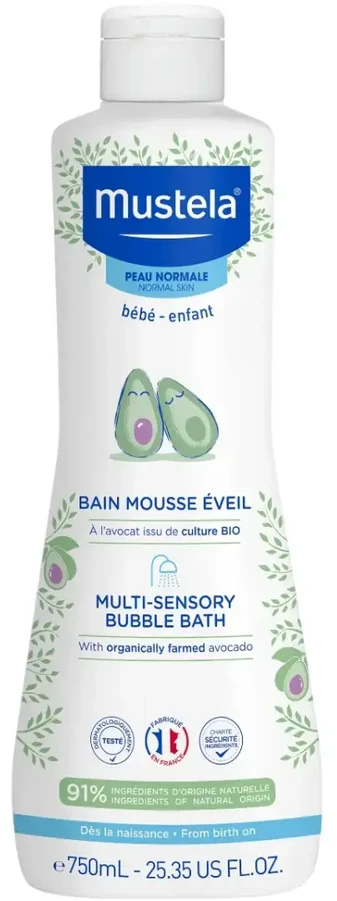 Mustela Multi-Sensory burbulinė vonia, 750 ml