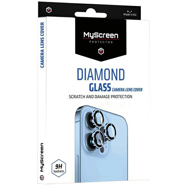 Apsauginis stiklas telefono kamerai Apple iPhone 14 Pro / 14 Pro Max MyScreen Diamond Glass Camera Lens Cover juodos spalvos