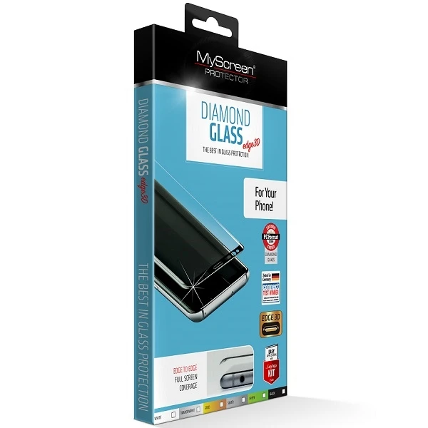 MyScreen Diamond stiklas (visas ekranas ) 3D ekrano apsauga, Samsung, Galaxy Note 9, Grūdintas stiklas, Skaidrus/Juodas, PAKEIKTA PAKUOTĖ