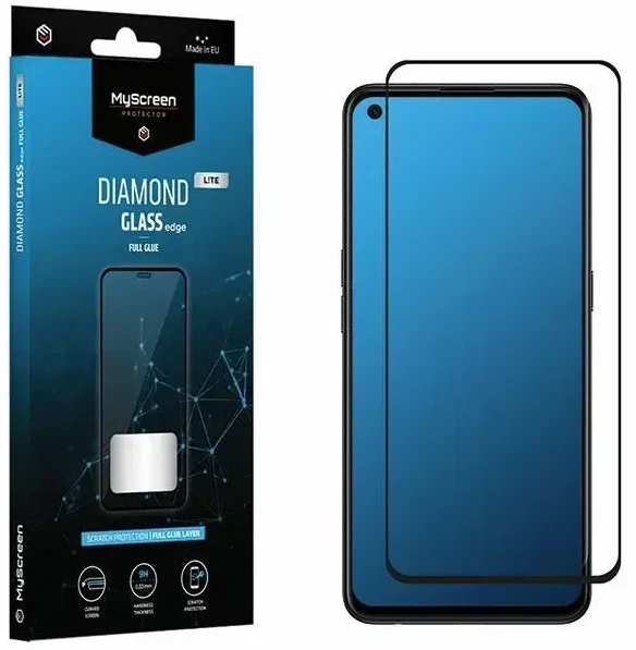 „MyScreen DIAMOND GLASS LITE edge“ | FULL GLUE Juodas Oppo Reno5 4G/5G