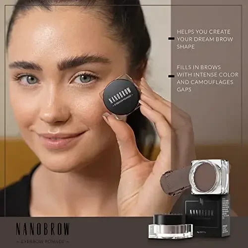Nanobrow antakių pomada tamsiai ruda 6g