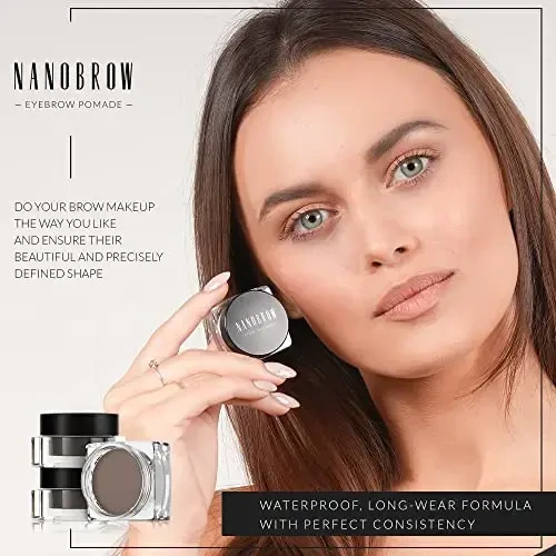 Nanobrow antakių pomada tamsiai ruda 6g