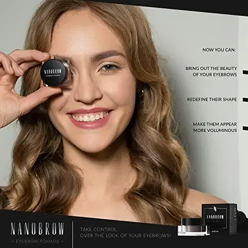 Nanobrow antakių pomada tamsiai ruda 6g