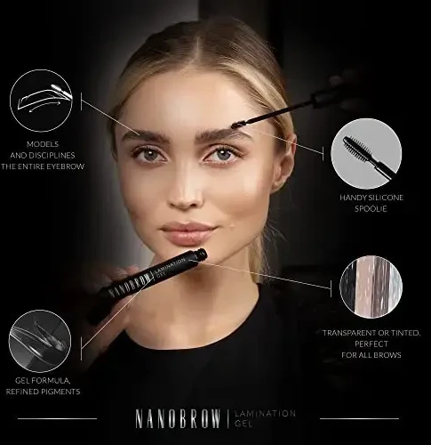 Nanobrow laminavimo gelis juodas 7 ml