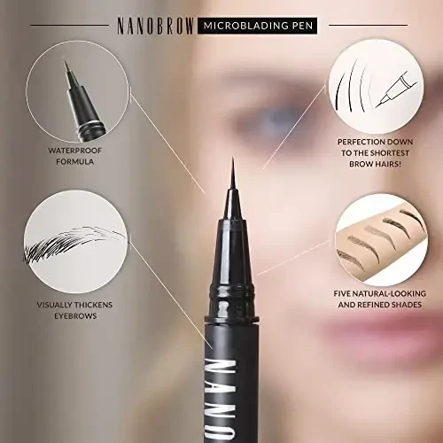 antakių pieštukas Nanobrow Microblading Pen Espresso 1ml