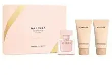 Set Narciso Rodriguez: Cristal Eau De Parfum For Women, 50 ml + Cristal Hydrating Dušo želė All Skin Types, 50 ml + Cristal Hydrating Losjonas kūnui, 50 ml