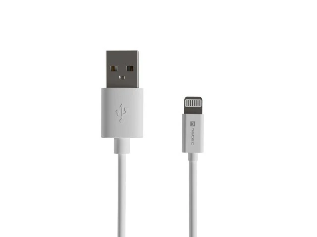 NATEC Prati kabelis Lightning - USB-A M/M 2m baltas MFI