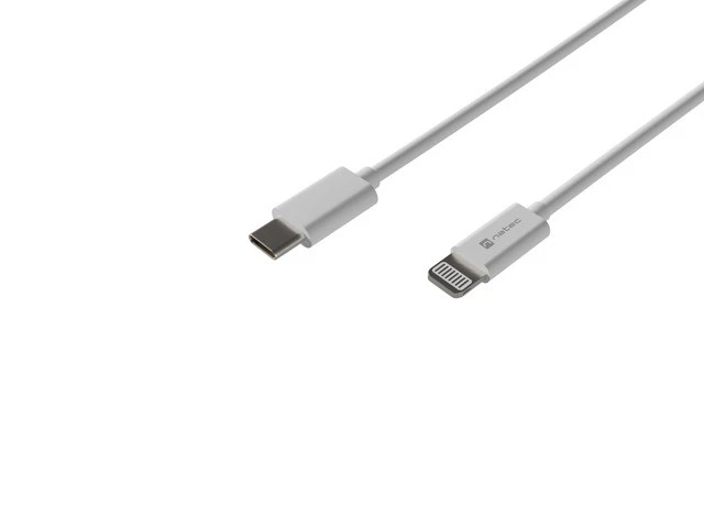 NATEC Prati kabelis Lightning - USB-C M/M 1m baltas MFI