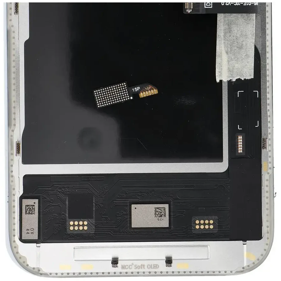 NCC LCD ekranas, skirtas iPhone 15 Pro, minkštas, Oled, 120 Hz (palaiko IC transplantaciją)