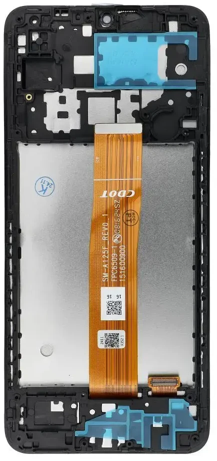NCC LCD ekranas, skirtas SAMSUNG A12 A125F/U/W/M OEM su rėmeliu