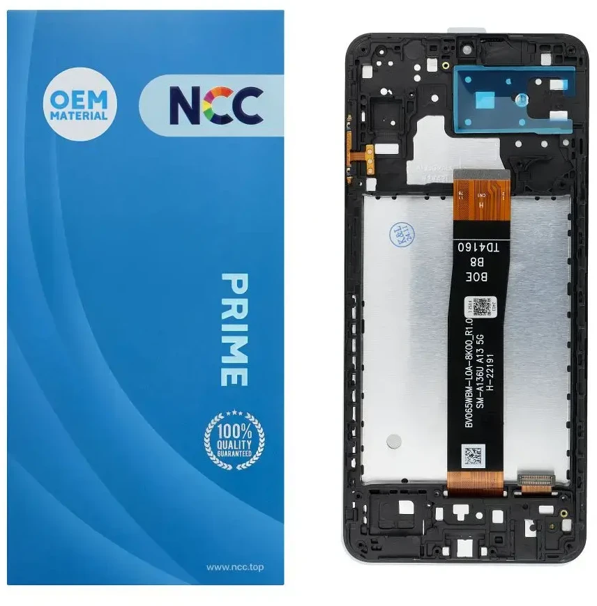 NCC LCD ekranas, skirtas SAMSUNG A13 5G A136B/U/W OEM su rėmeliu